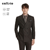 羊毛平驳领双排扣西服礼服 男士 西服套装 callisto2025秋冬新品