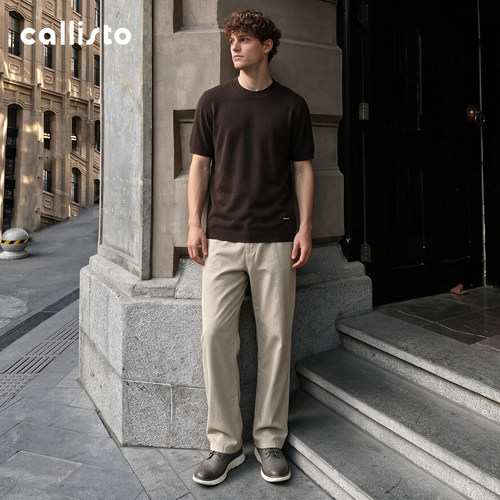 callisto男士秋季舒适休闲长裤