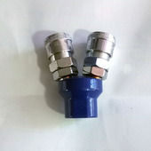 气动C式 快速接头SMY圆三通SMV圆二通三插爪工具空压机气泵分路