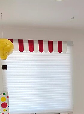 【儿童房间布置装饰】卡通窗帘彩旗窗户屋檐门帘遮挡拉旗氛围感