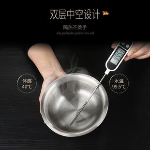 宝宝不锈钢碗304食品级儿童碗吃饭双层 可爱小猪卡通防烫防摔家用