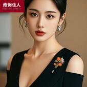 胸针缠花轻奢女非遗新中式 胸花中国风时尚 大气质别针插针配饰品