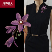 胸针刺绣胸花高档女轻奢时尚 百搭新中式 国古风优雅大气质配饰品