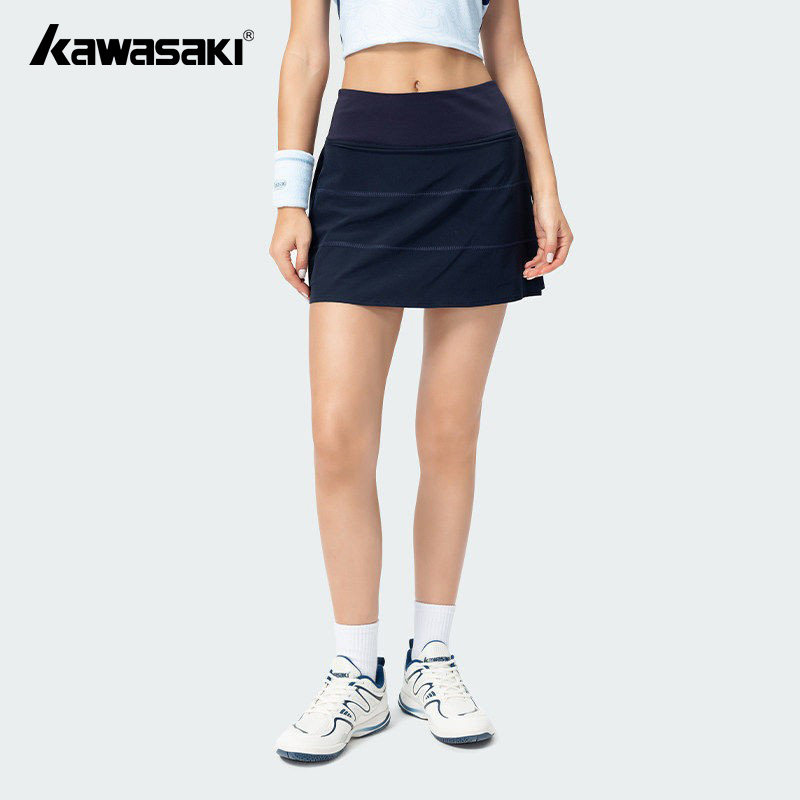 【清仓特价】川崎羽毛球短裙女休闲运动半身裙网球服速干防走光裙