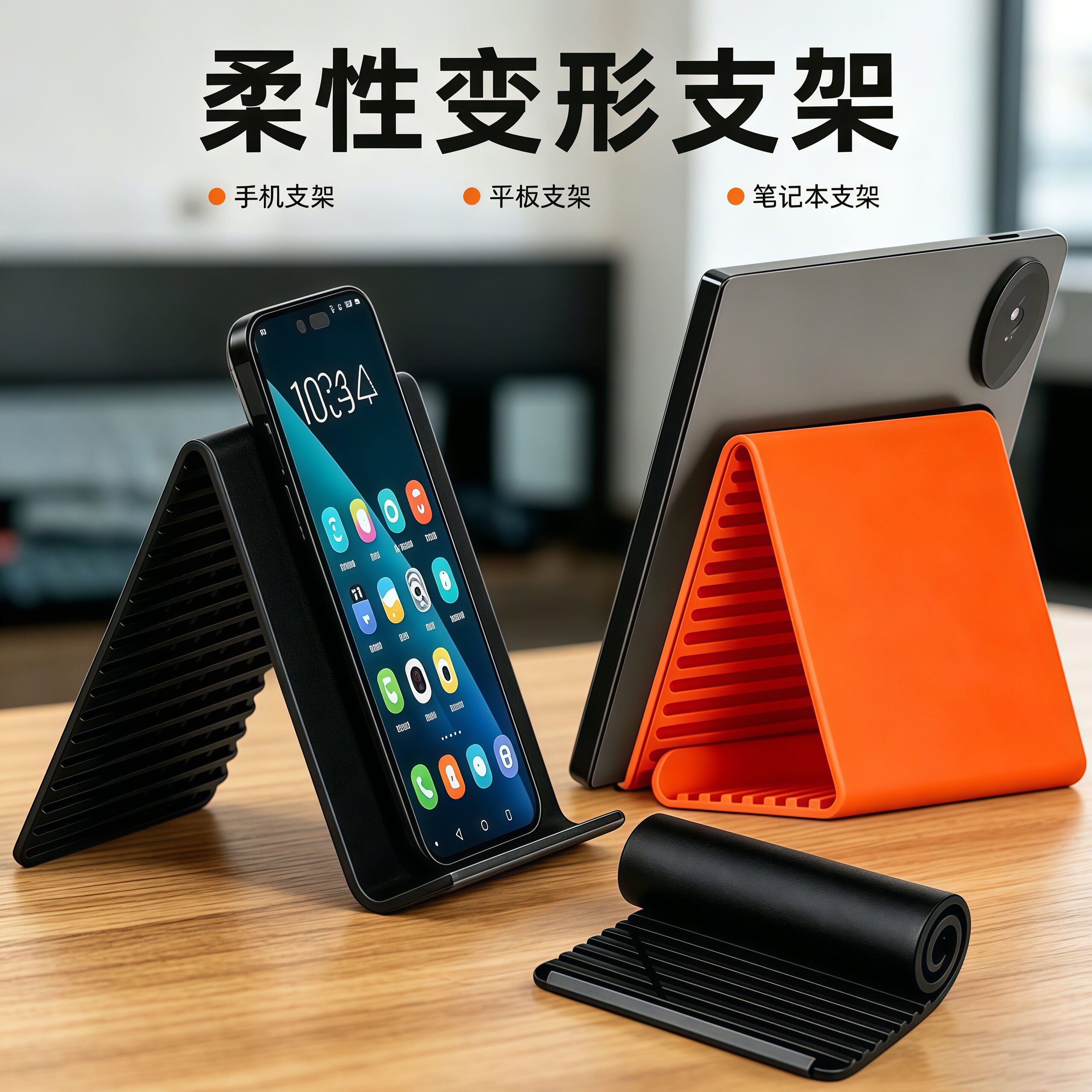 【折叠手机支架】可随意弯折