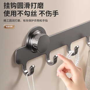 吸盘门后挂钩免打孔粘胶强力承重浴室排钩置物架入户门收纳挂衣架