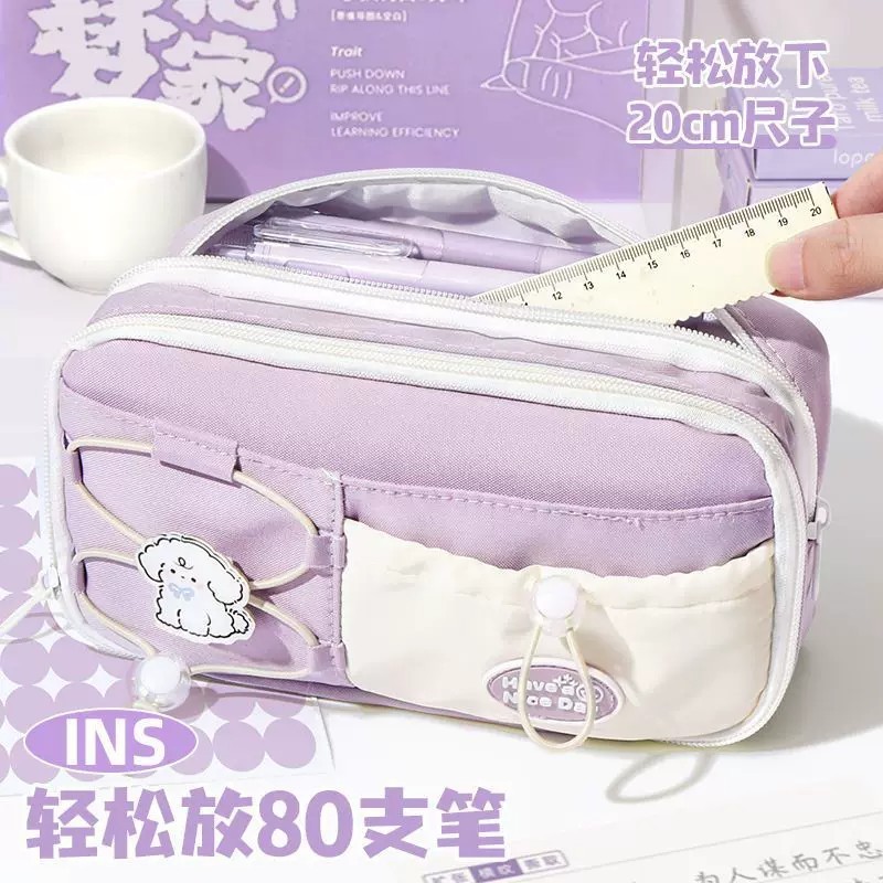 【可爱大容量笔袋】送面包胸针