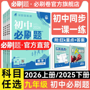 理想树2026初中必刷题九年级全科同步练习册