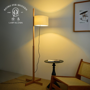 灯岛 中古原木风Santa&Cole客厅沙发旁TMM落地灯侘寂风可调节灯