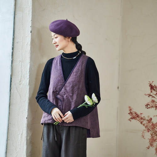 布小匠香云纱国风马甲