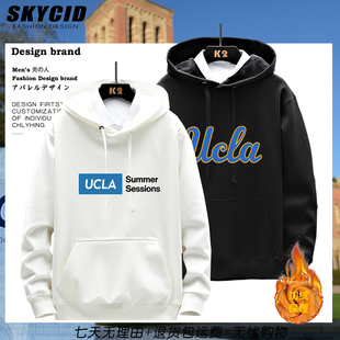 ucla加州大学洛杉矶分校纪念品周边加绒连帽卫衣青少年男女秋冬dt