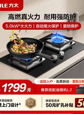 方太TH30B大火燃气灶双灶煤气灶具灶台家用厨房天然气液化气官方