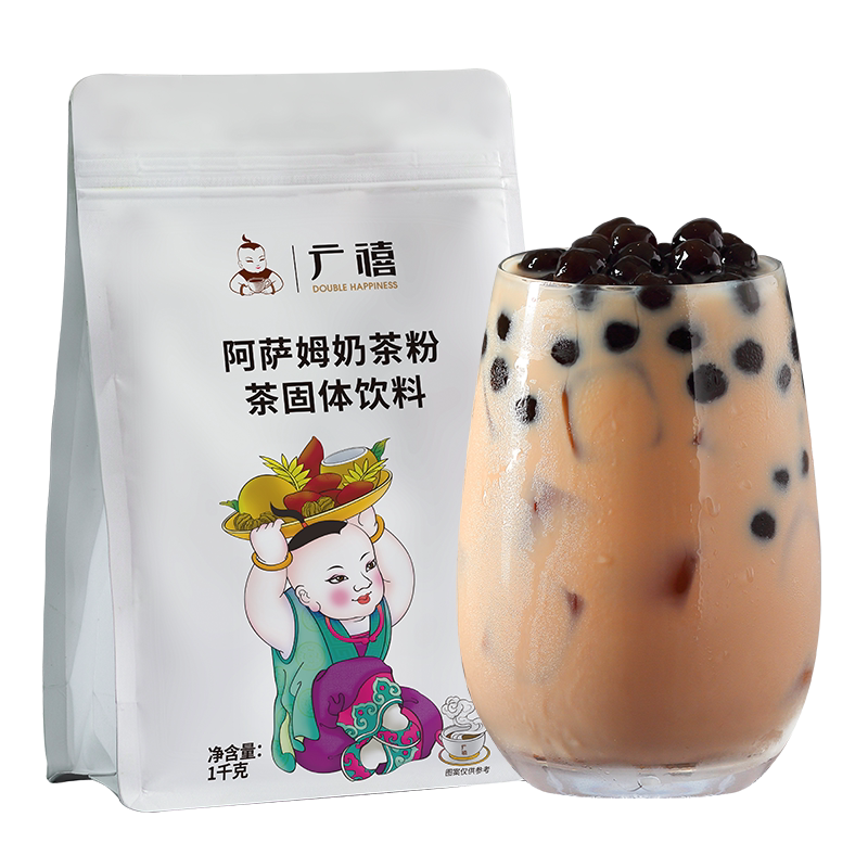 广禧优品阿萨姆奶茶粉1kg奶茶店专用冲饮原味抹珍珠原料批发商用