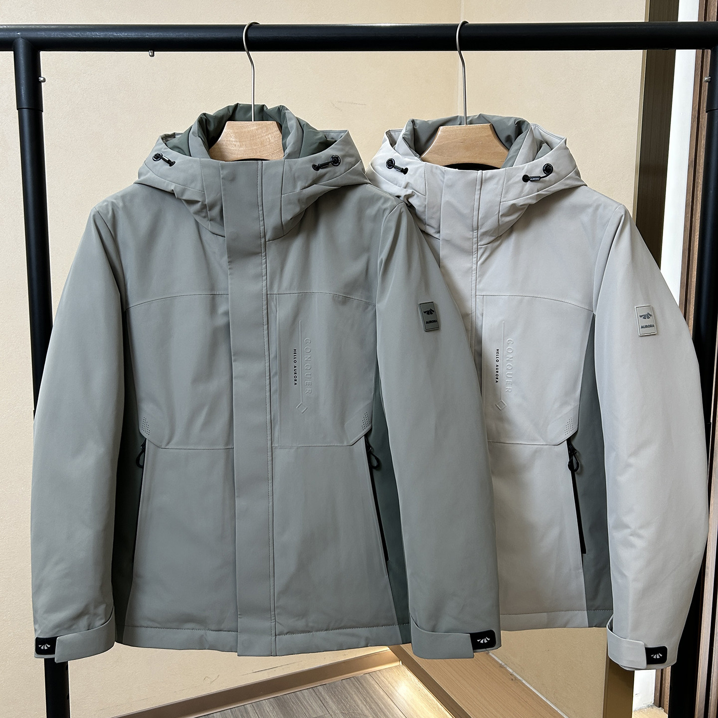 95鸭绒 一线品牌男装剪标 秋冬石墨烯锁温户外三防保暖羽绒服外套