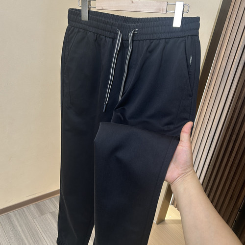 剪标自留！九分裤休闲束脚裤抗起球运动卫裤秋季款男士抽绳松紧腰