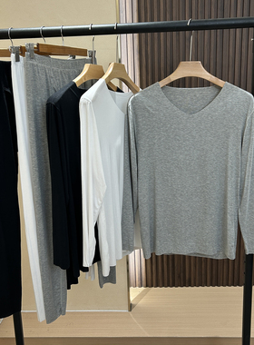 V领亲肤无痕内衣套装！柜159！柔软高弹垂顺！春秋穿男士秋衣秋裤