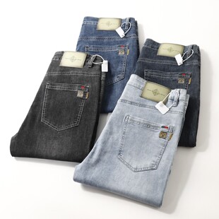 薄款 男士 时尚 线下398 青年休闲牛仔裤 秋季 直筒修身 酵洗四面弹