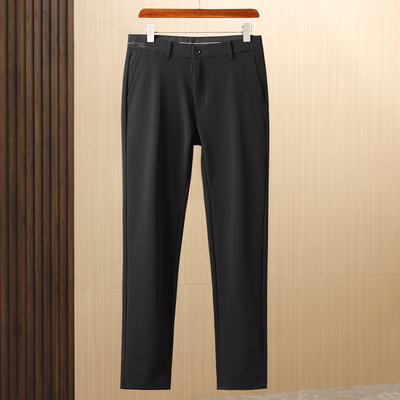 凉感高弹黑色薄款冰丝速干休闲裤