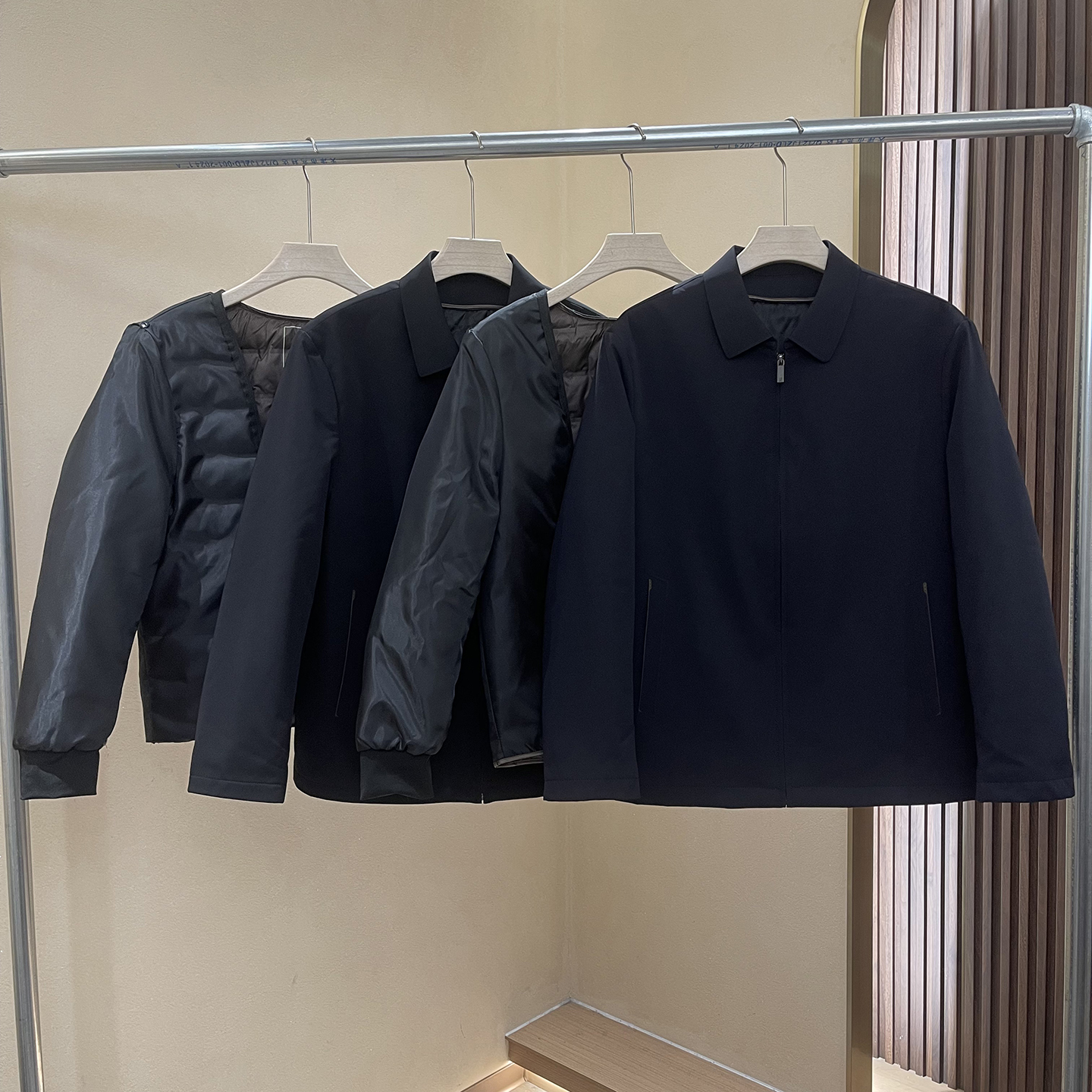 商务厅局风！可脱卸羽绒内胆！冬季中年爸爸装行政翻领夹克羽绒服