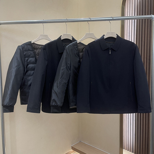 商务厅局风！可脱卸羽绒内胆！冬季中年爸爸装行政翻领夹克羽绒服