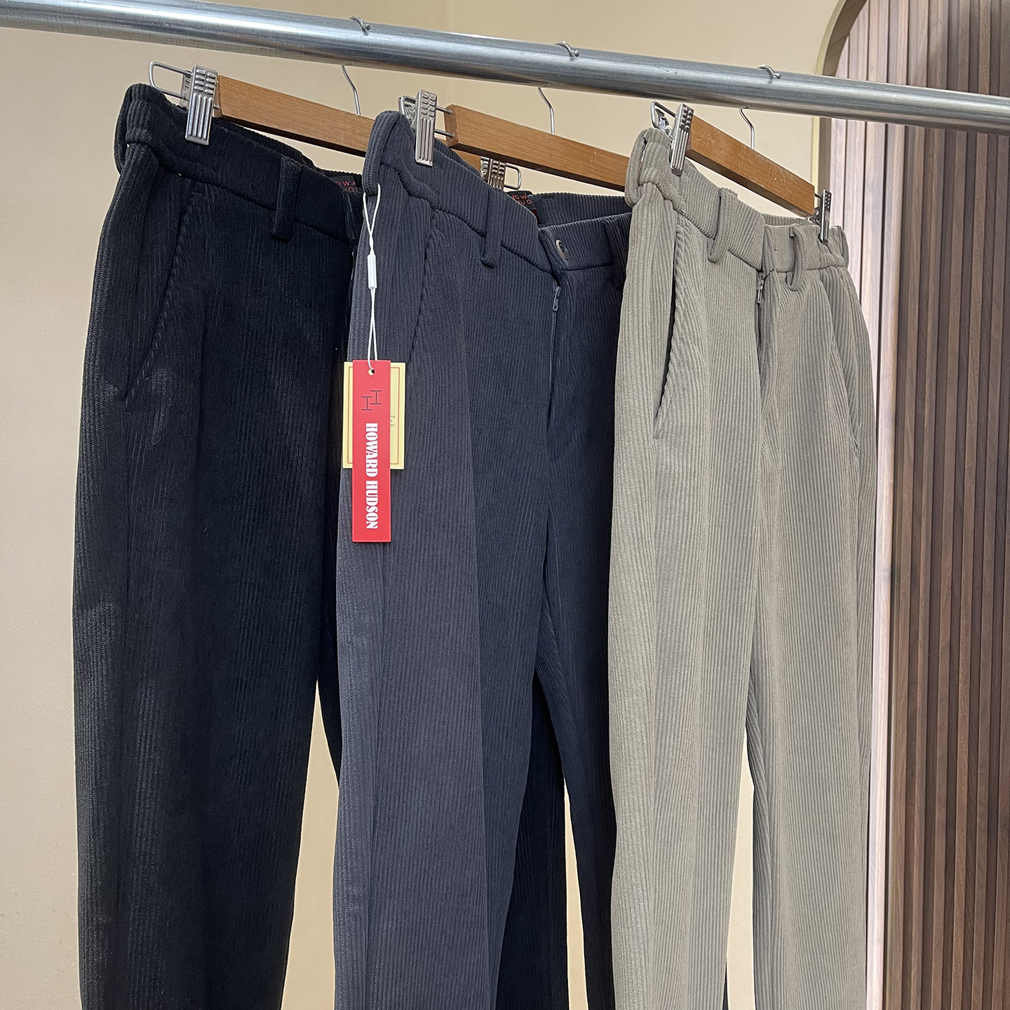 保暖灯芯绒青年直筒修身休闲裤男