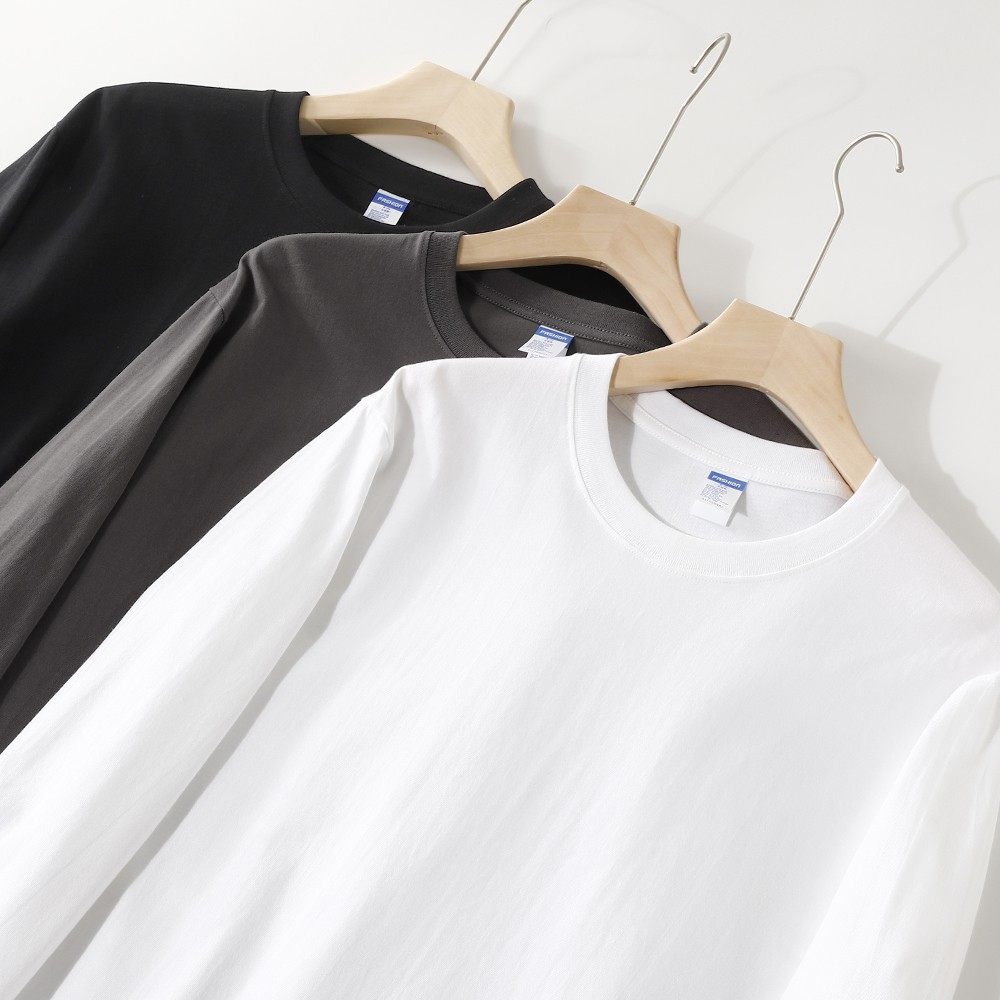 纯棉系列！基础百搭休闲圆领收口袖长袖T恤男春季打底体恤衫卫衣,男装,T恤,淘宝优惠券,粉丝福利购,淘宝优惠卷