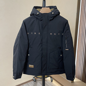 户外防风黑色羽绒服男连帽外套 品牌撤柜冬季 90白鹅绒 吊牌齐全
