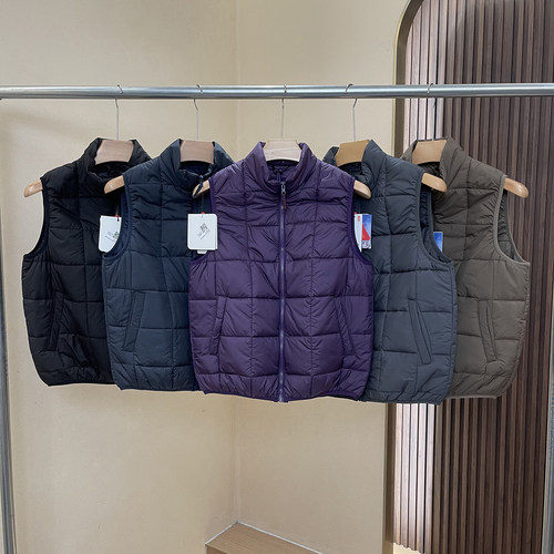 收纳型空气棉服背心日系男装女装