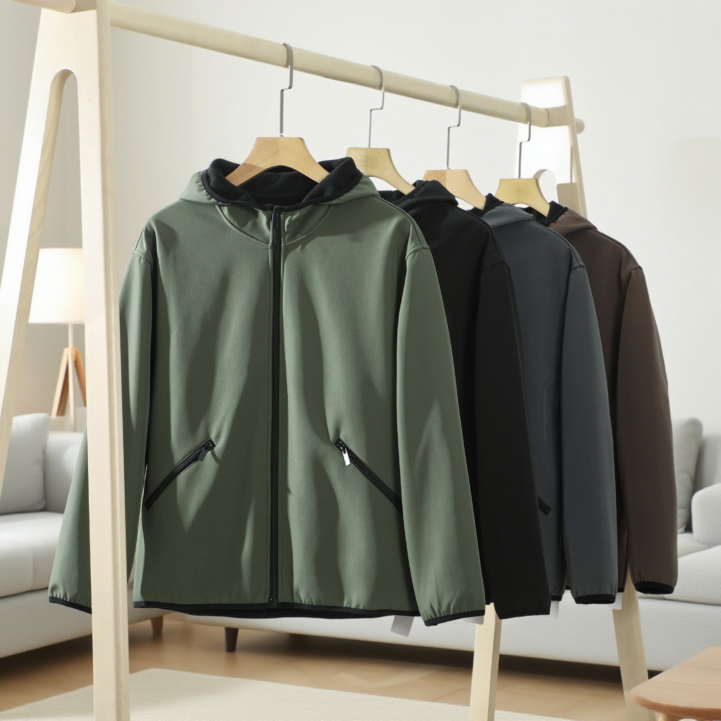 复合绒保暖户外软壳运动夹克外套