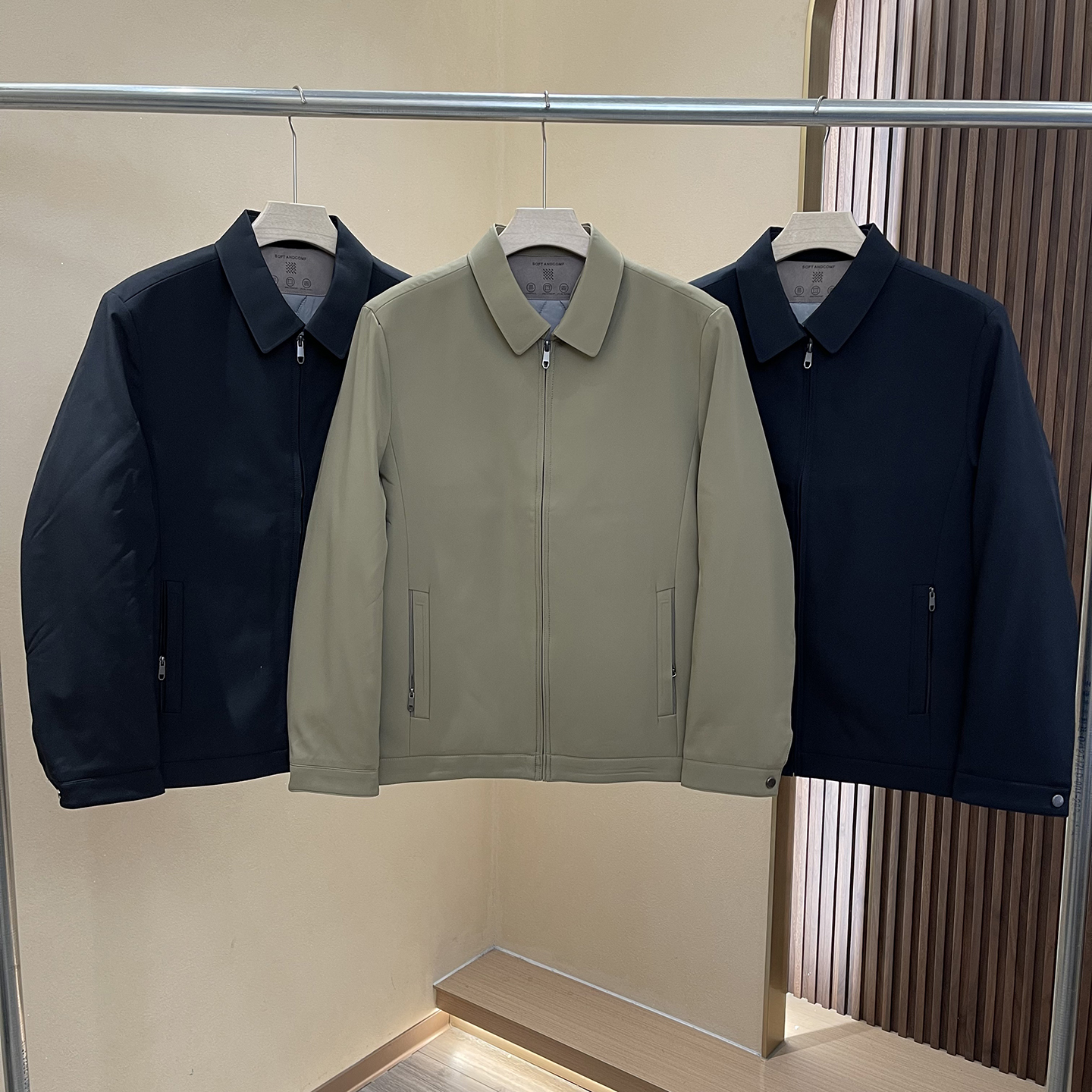 桑蚕丝绗棉行政无痕压胶夹棉夹克