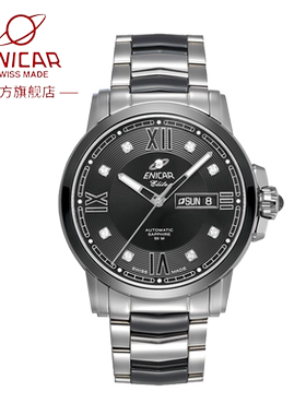 Enicar英纳格手表男瑞士陶瓷时尚商务自动机械腕表3168/51/350aBB