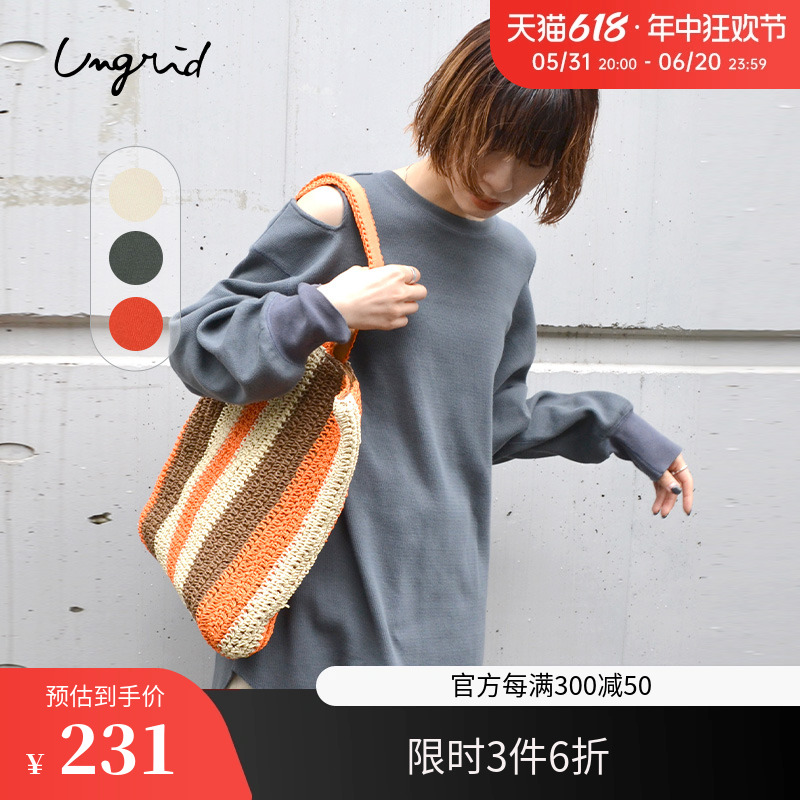 ungrid常规休闲露肩上衣