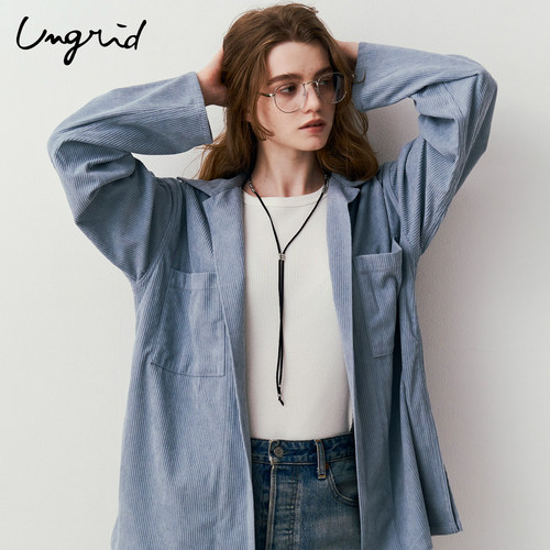 Ungrid做旧色灯芯绒衬衫