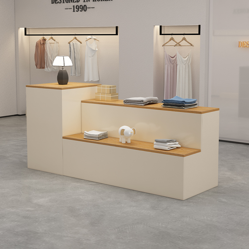 服装店中岛桌长条展示桌鞋店陈列柜摆件桌收纳女装店流水台展示柜