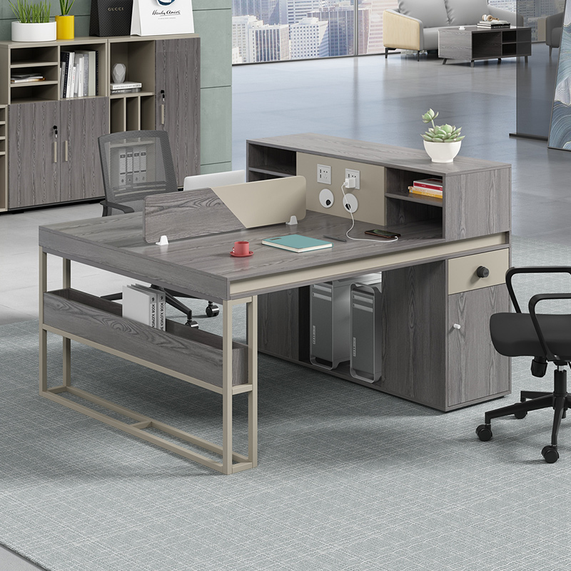 职员办公桌简约现代4人位二双6四工位卡座员工办公室桌椅桌子组合