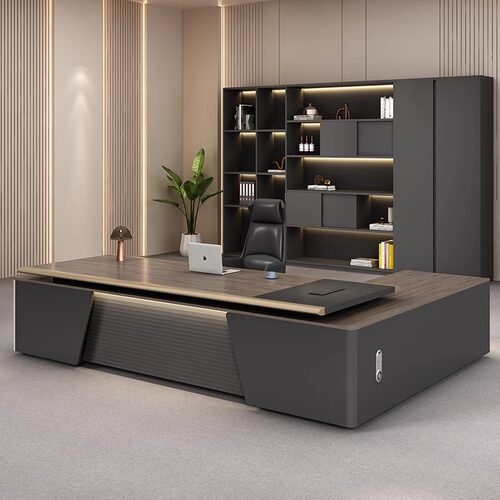 总裁办公桌老板桌轻奢高级感董事长桌椅组合办公室简约现代大班台