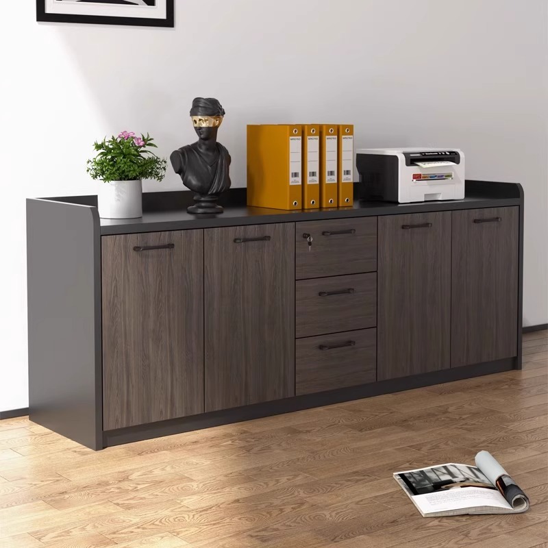 茶水柜矮柜办公室办公柜子文件柜木会议室隔断打印机柜带锁储物柜