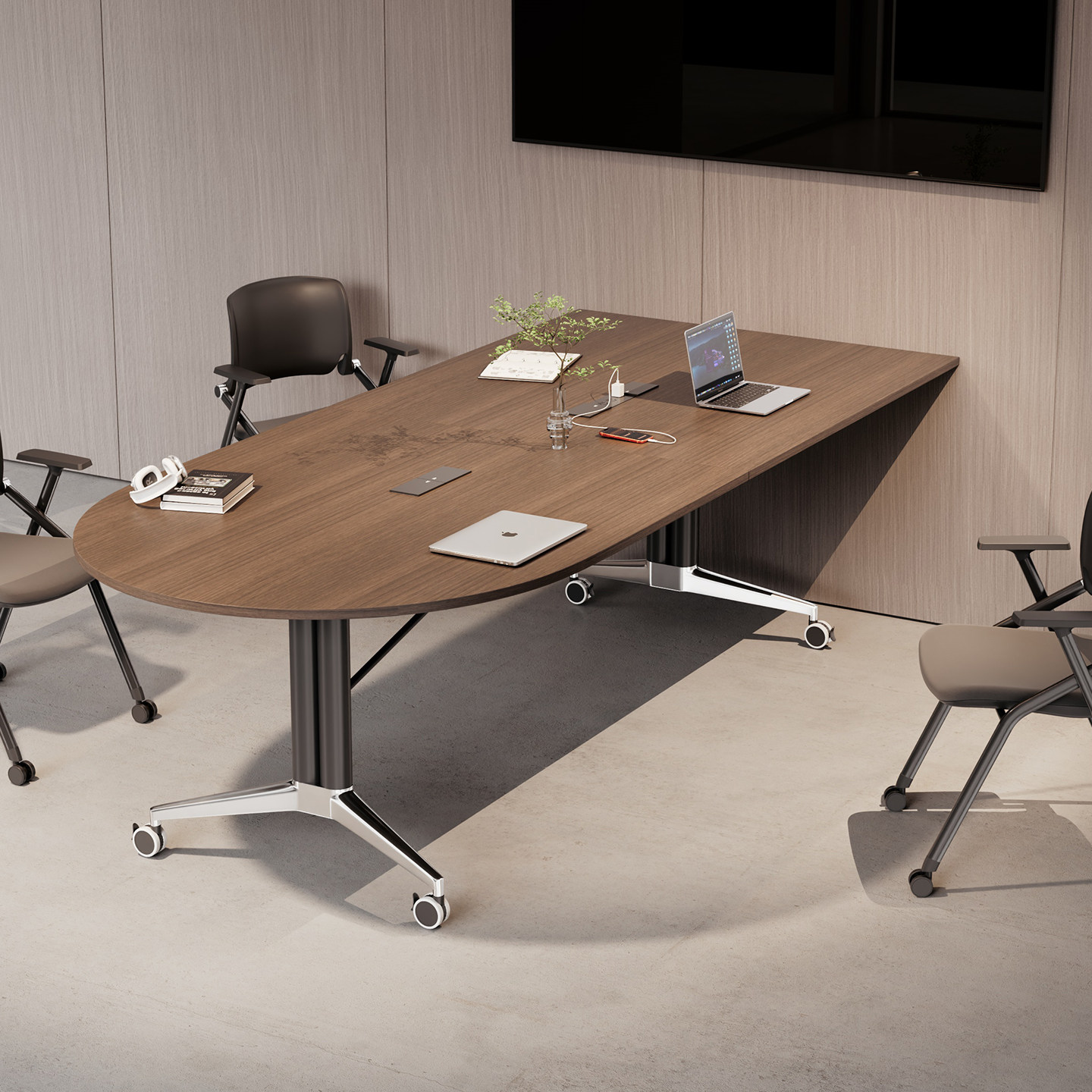 折叠会议桌可移动拼接靠墙培训桌椅办公桌拼接伸缩折叠书桌洽谈桌,商业/办公家具,会议桌,淘宝优惠券,粉丝福利购,淘宝优惠卷