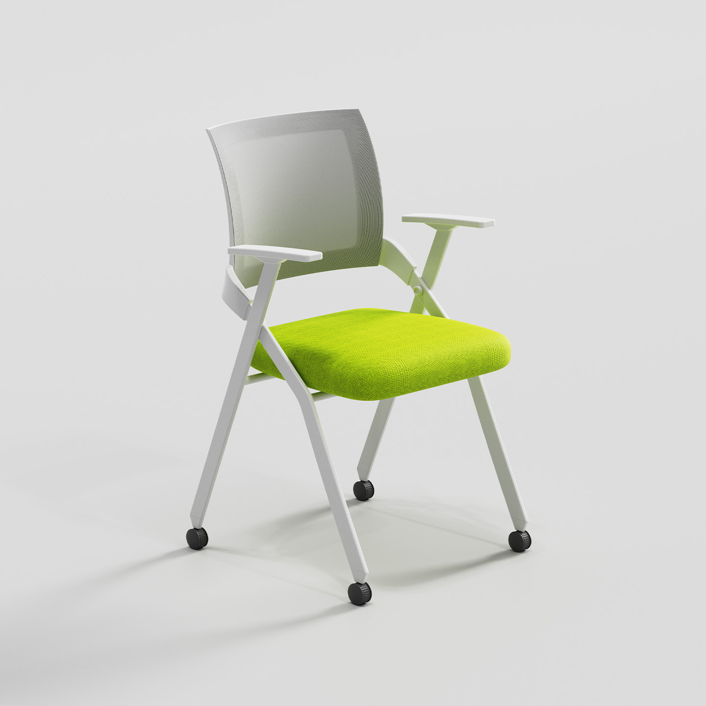 培训椅带桌板办公椅写字板靠背折叠椅带轮培训机构办公会议室桌椅