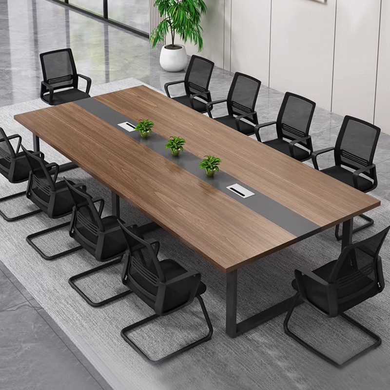 会议桌长桌洽谈桌小型会议室桌椅组合工业风办公桌办公家具