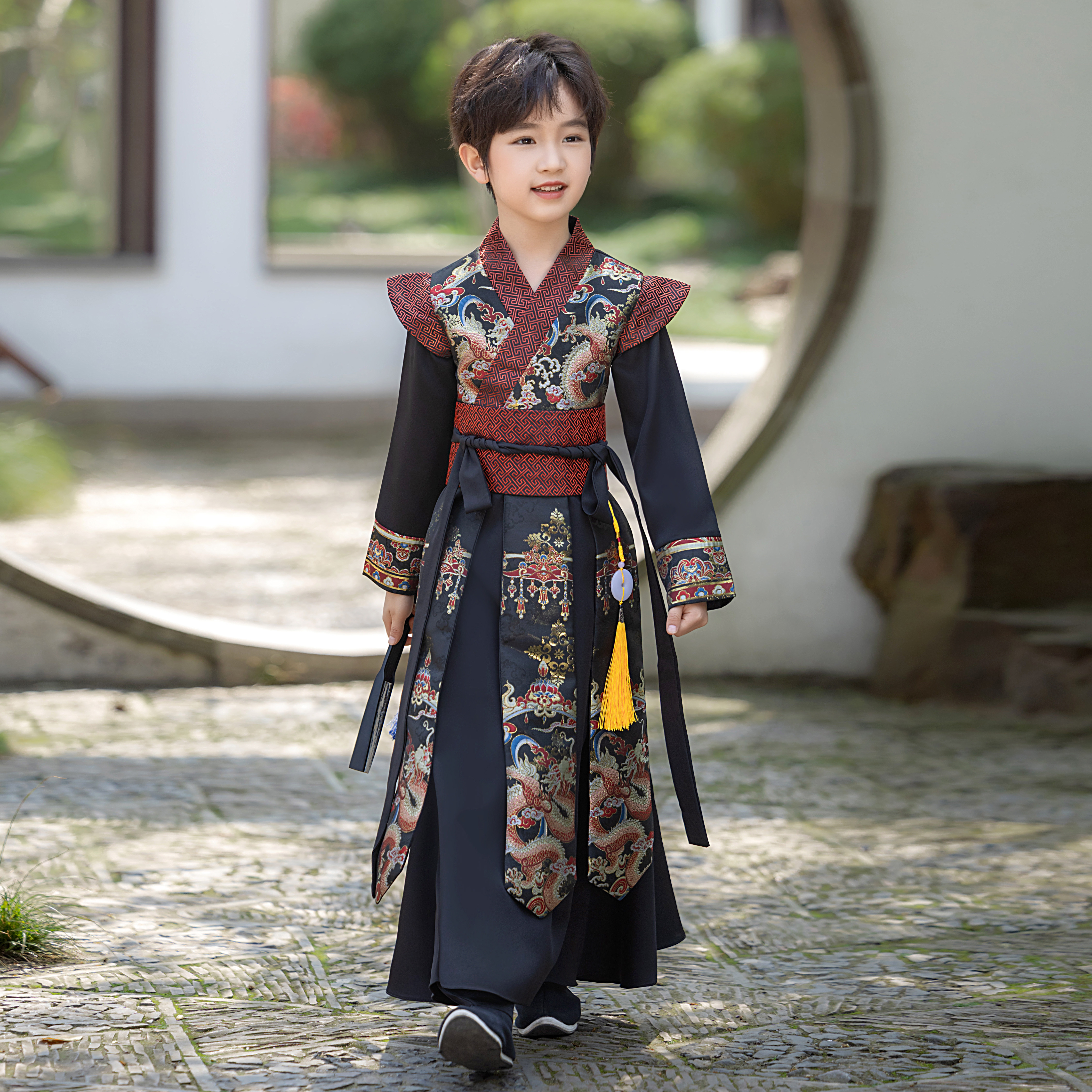 汐沚春夏季男童新款国风汉服唐装