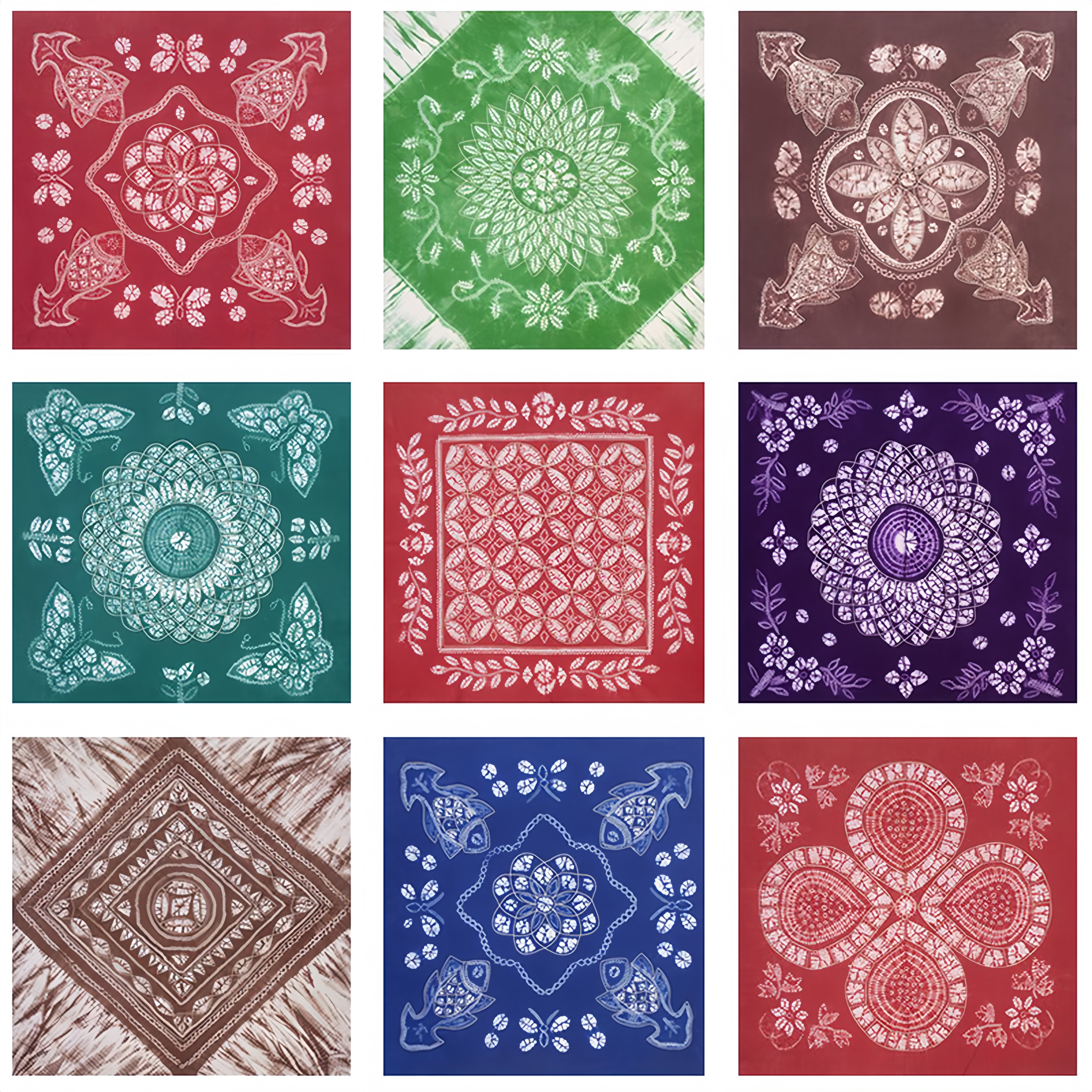 云南大理白族手工扎染桌巾丽江风格民族特色餐馆桌布装饰全棉多色