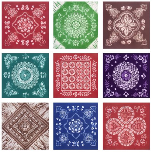 云南大理白族手工扎染桌巾阿哒音