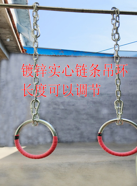 吊环链条家用健身器材锻炼颈肩腰椎康复户外成人儿童引体向上铁圈