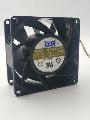 2B08038B12S 原装AVC 8038 12V 3.84A 8CM汽车改装超暴力散热风扇