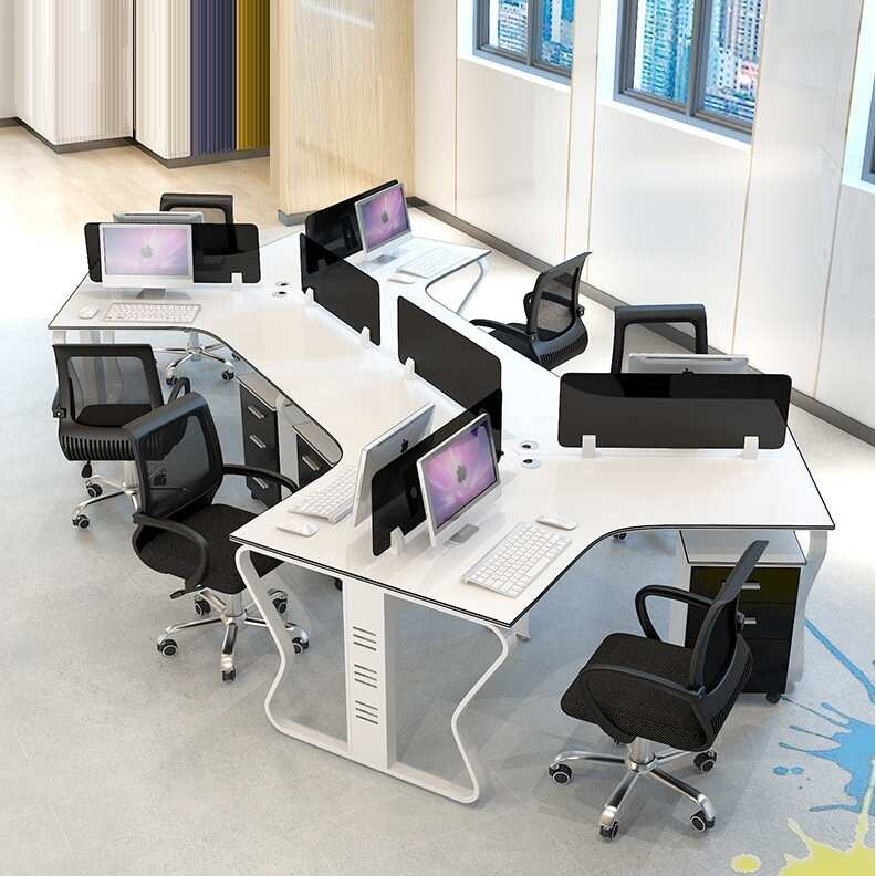 办公桌简约现代3/5人6人位屏风隔断电脑卡位员工桌椅组合办公家具