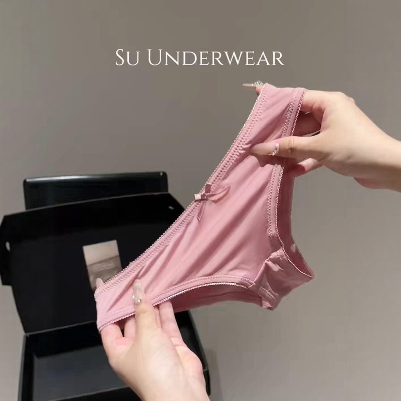 新款低腰性感蕾丝少女舒适透气无痕内裤女！千金风奶蓝纯欲内裤！