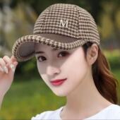 帽子女新款 棒球帽防护帽 百搭显脸小鸭舌帽加厚出游时尚 秋冬季 韩版