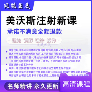 美沃思面部注射解剖层次与线雕层次精细解剖教程美容整形高清视频