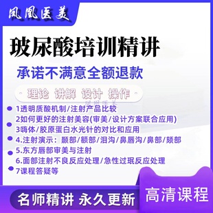 玻尿酸精细注射教程填充对应解剖注射教程微整形医美针剂视频